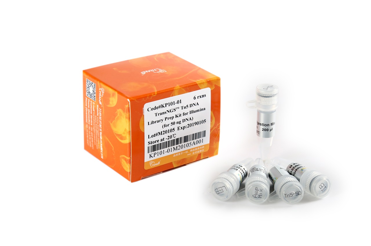 TransNGS® Tn5 DNA Library Prep Kit for Illumina® (for 50 ng DNA)